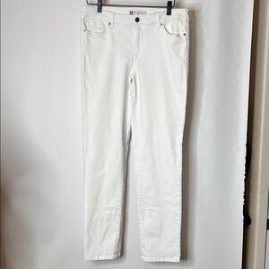 Anne Klein White Straight Leg Jeans